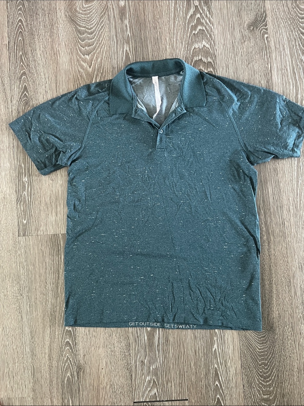 lululemon athletica Men's Metal Vent Tech Speckled Teal Polo